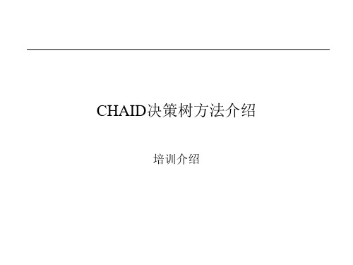 CHAID决策树方法介绍 ppt课件