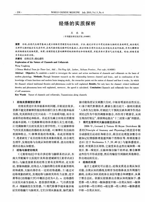 经络的实质探析