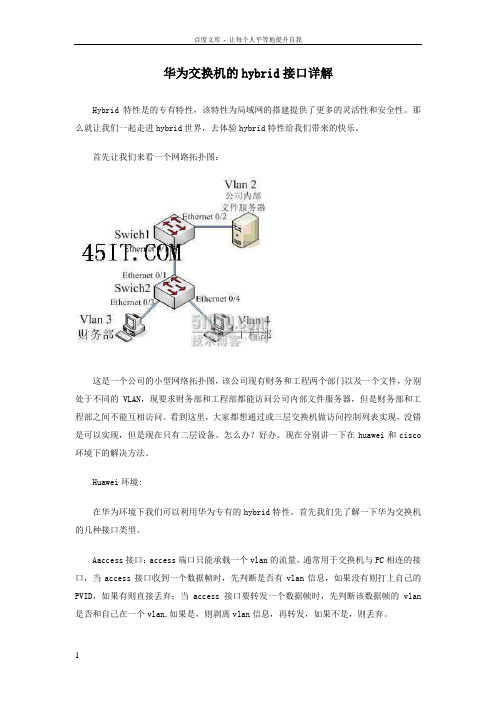 access与trunk以及hybrid接口区别