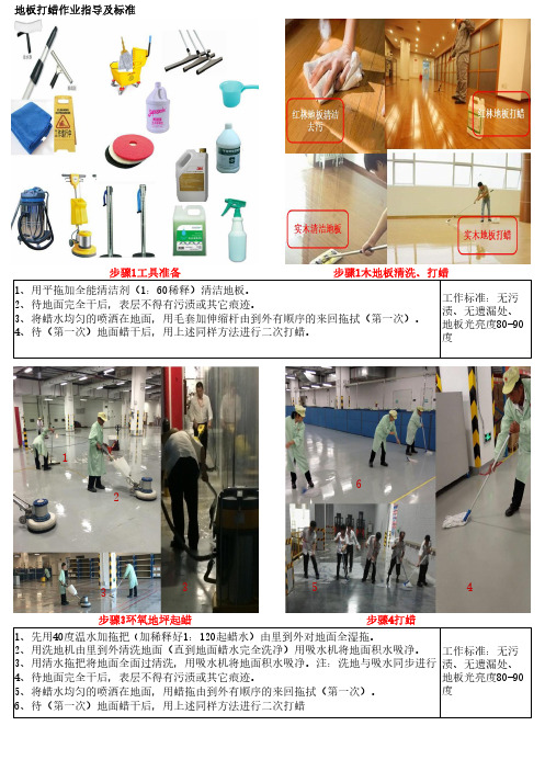 地板打蜡作业指导及标准绘图