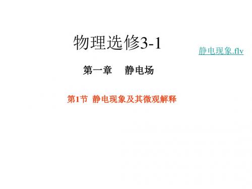 (2019版)高二物理静电现象及其微观解释