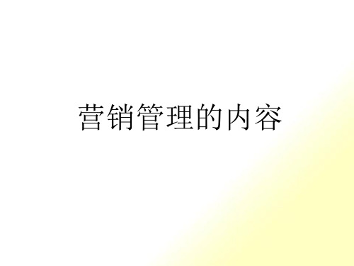 营销管理内容(PPT67页)