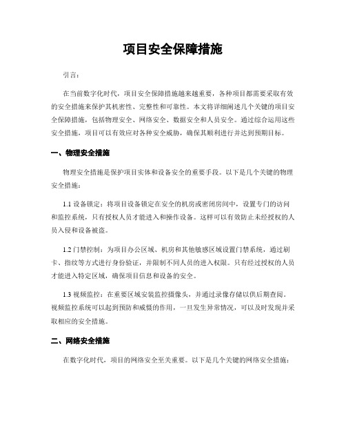 项目安全保障措施