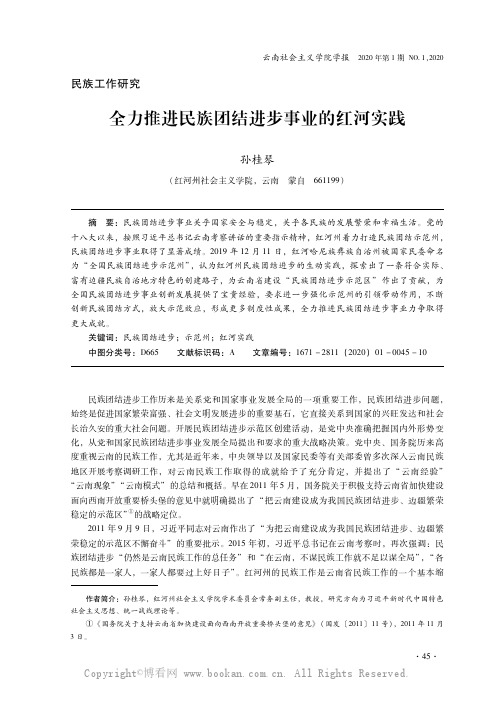 全力推进民族团结进步事业的红河实践