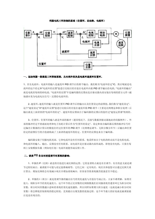 伺服电机三环控制的原理