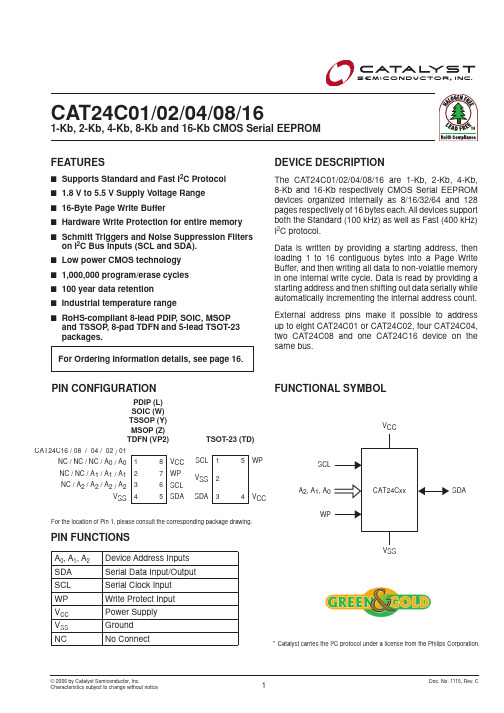 CAT24C16YIT3中文资料