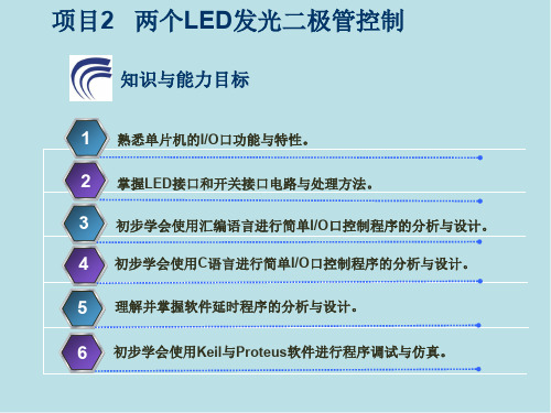 单片机项目2  2个LED发光二级管控制