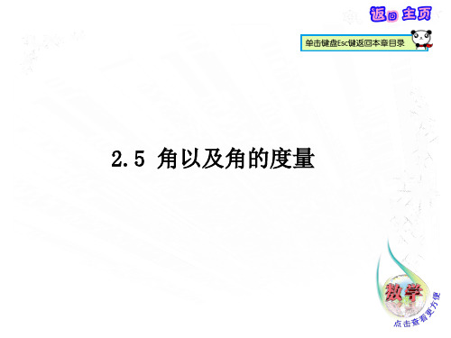 2、5 角以及角的度量(课件)-21-22学年数学七年级上册-冀教版