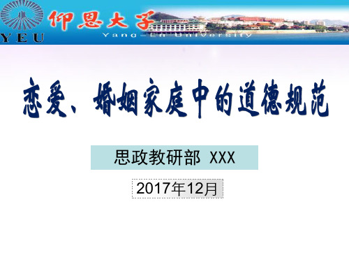 《恋爱、婚姻家庭中的道德规范》207微课大赛教学比赛课件图文并茂