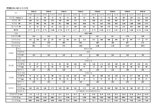 特灵空调RTHB系列型号