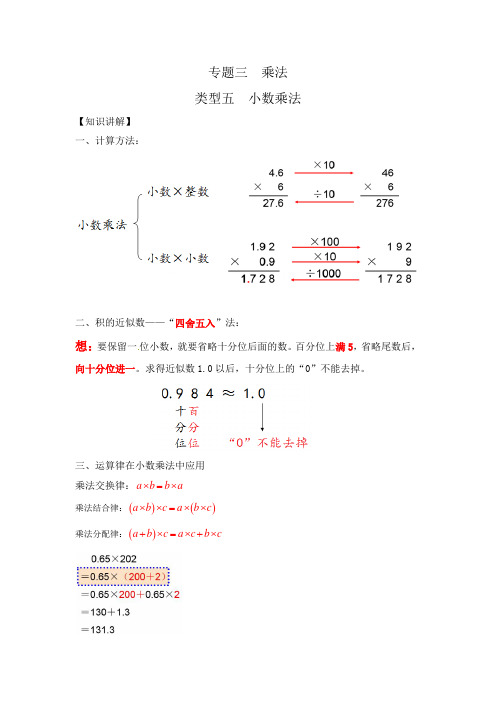 小学数学计算题专题《小数乘法》