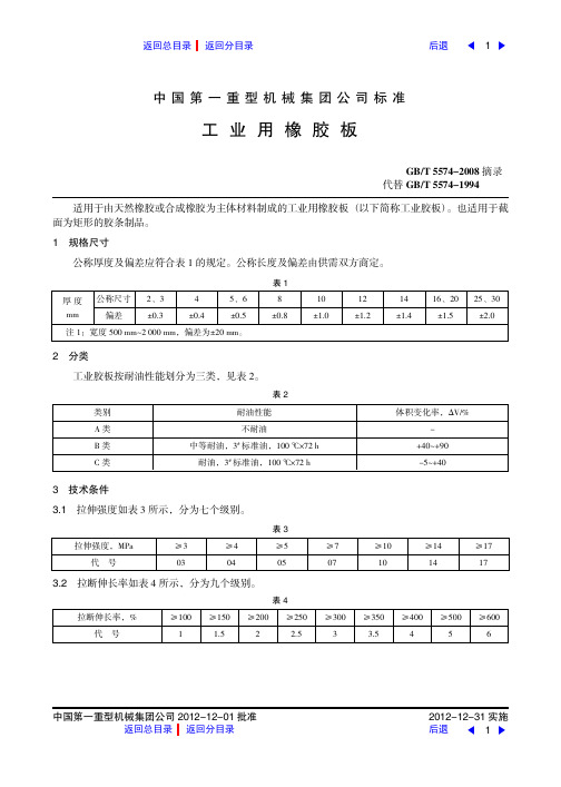 工业用橡胶板