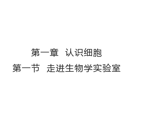 走进生物学实验室(第一课时)课件(共28张PPT)2024-2025学年苏教版生物七年级上册