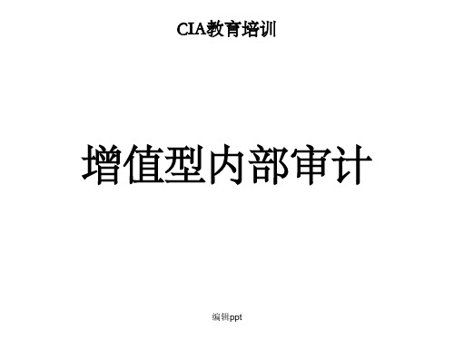 CIA后续教育培训-增值型内部审计