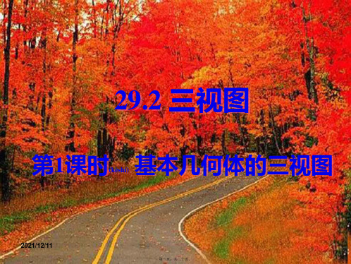 九年级数学下册 29 投影与视图 29.2 三视图 第1课时 基本几何体的三视图