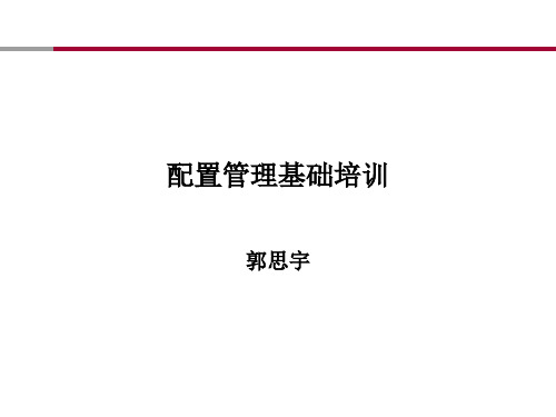 配置管理过程