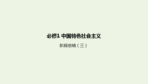 新教材高中政治第三课只有中国特色社会主义才能发展中国阶段总结课件部编版必修