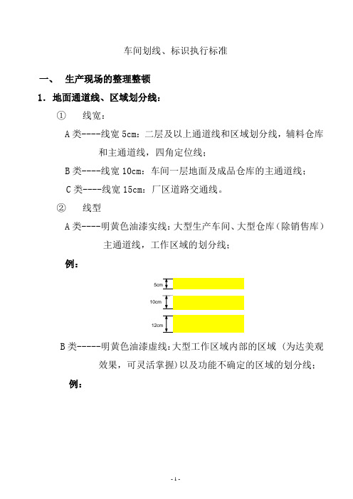 生产车间划线标识执行规范