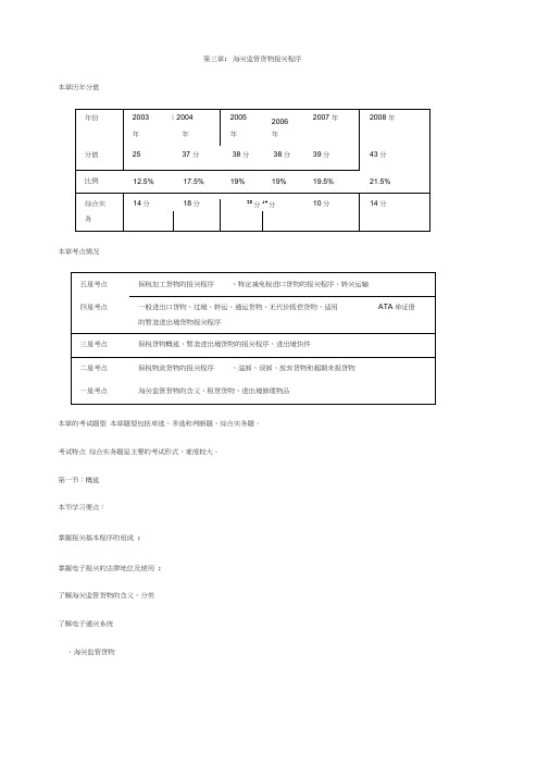 报关员考试第二章第三节知识点及课后考题详解