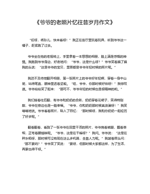 《爷爷的老照片忆往昔岁月作文》