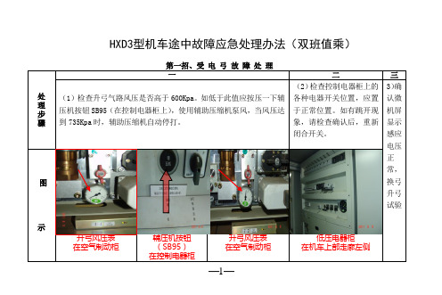 HXD3常见故障应急处理24招(图示)