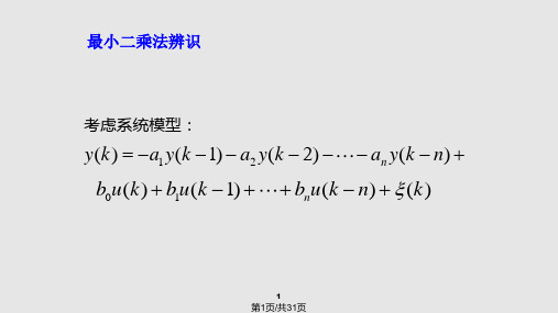 递推最小二乘法PPT课件