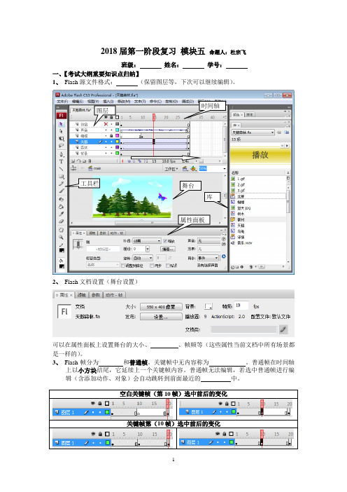 2018年浙江技术高考选考Flash知识点