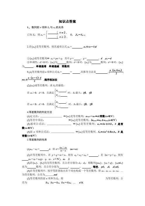 数列三角不等式知识点答案