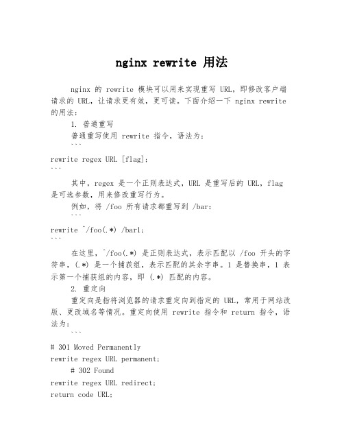 nginx rewrite 用法