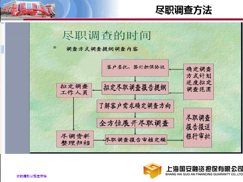 融资担保业务尽职调查方法