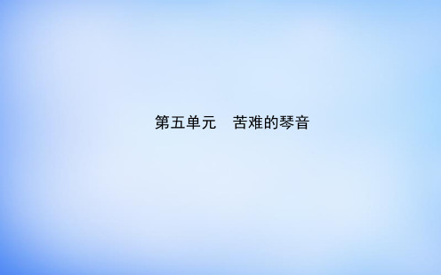 学年高中语文 诗歌部分 第五单元 苦难的琴音 新人教版选修《中国现代诗歌散文欣赏》PPT课件