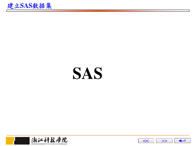 SAS数据集的建立