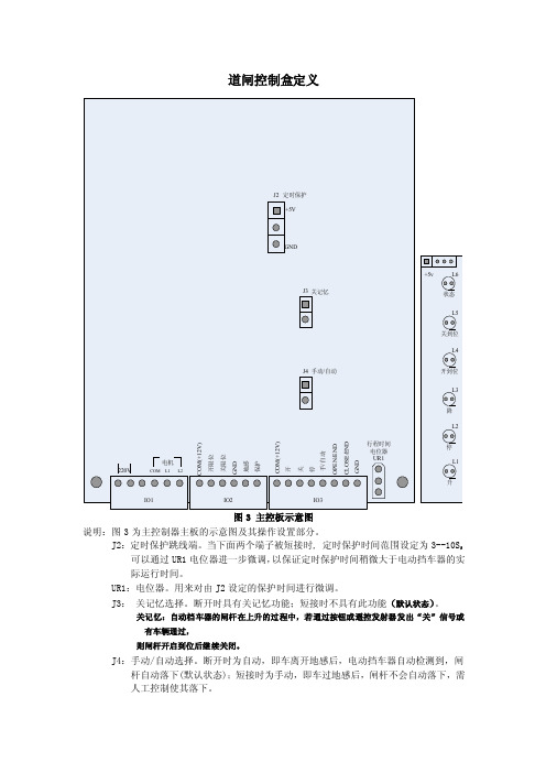 富士智能T6道闸控制盒定义