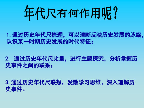 初中历史中国历史年代尺