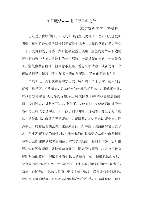冬日暖情杨敬栎
