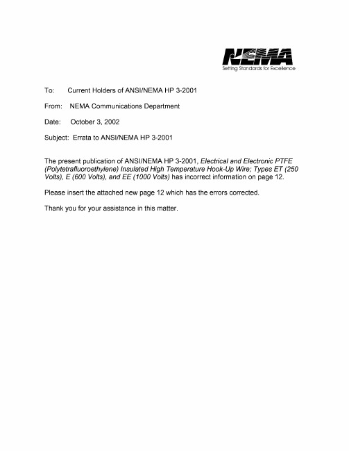 NEMA-HP-3-2001
