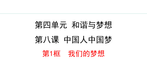 《我们的梦想》中国人中国梦PPT课件下载