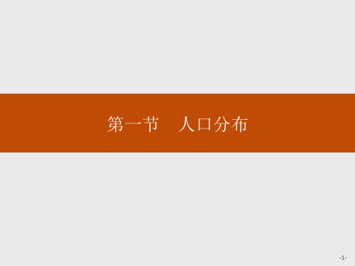 《人口分布》人口与地理环境PPT课件