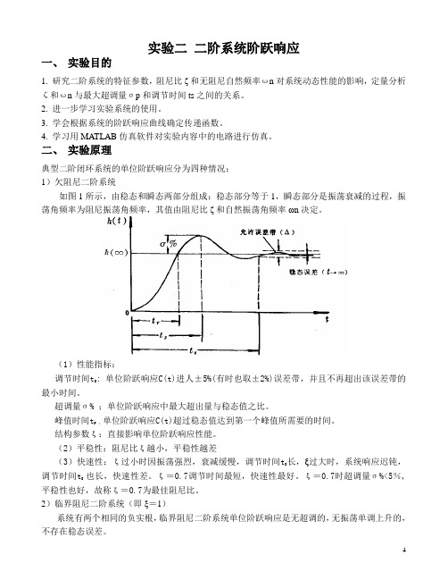 2. 实验二 二阶系统阶跃响应