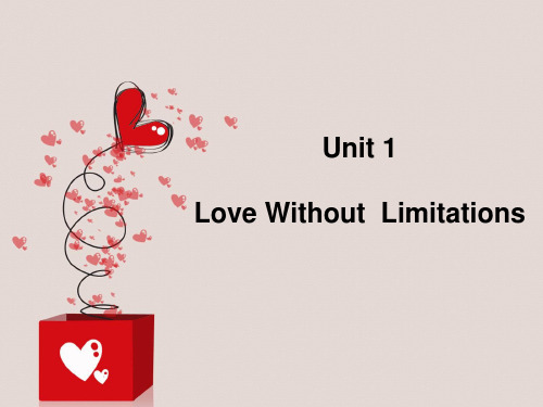 新视野大学英语3Unit1lovewithoutlimitations分析解析