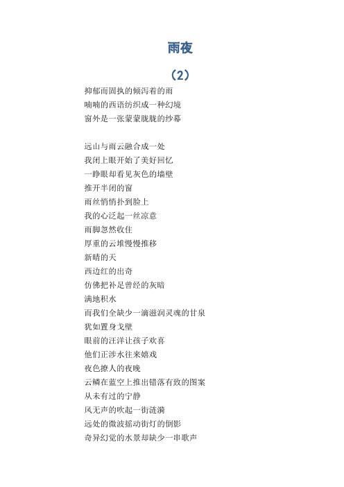中学生满分作文：雨夜 (2)
