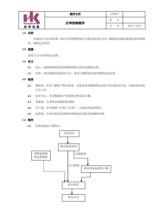 打样控制程序