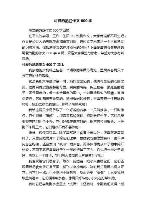 可爱的鹦鹉作文600字