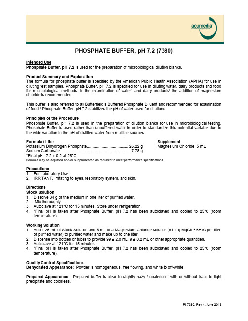 PHOSPHATEBUFFER,pH72（7380）：磷酸盐缓冲液，pH值72..