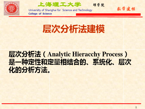 层次分析法建模PPT课件
