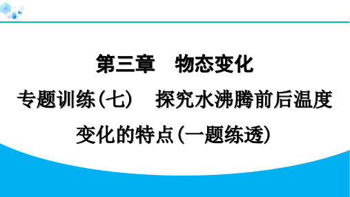 八年级上册物理【课后练】专题训练(七) 探究水沸腾前后温度变化的特点(一题练透)