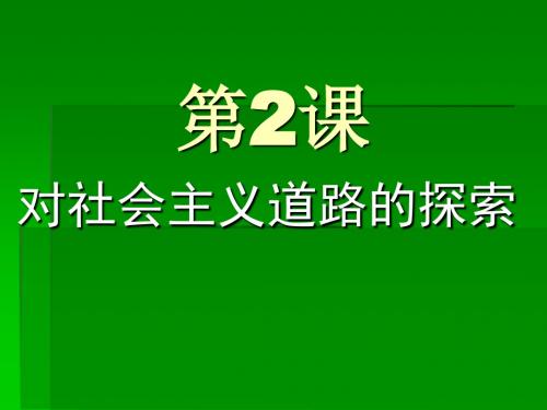 九年级历史下册第2课对社会主义道路的探索