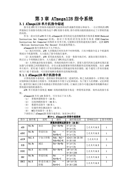 ATmega128指令系统