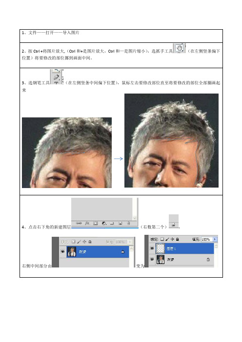 用ps使白发变黑发方法