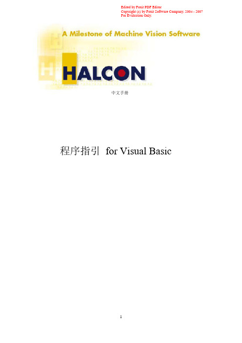 HALCON程序指引FORVB